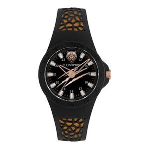 Plein Sport Thunderstorm Silicone Watch Black Mens
